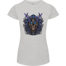 Samurai Skull MMA Martial Arts Gym Training Womens Petite Cut T-Shirt Sports Grey