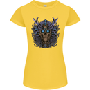 Samurai Skull MMA Martial Arts Gym Training Womens Petite Cut T-Shirt Yellow