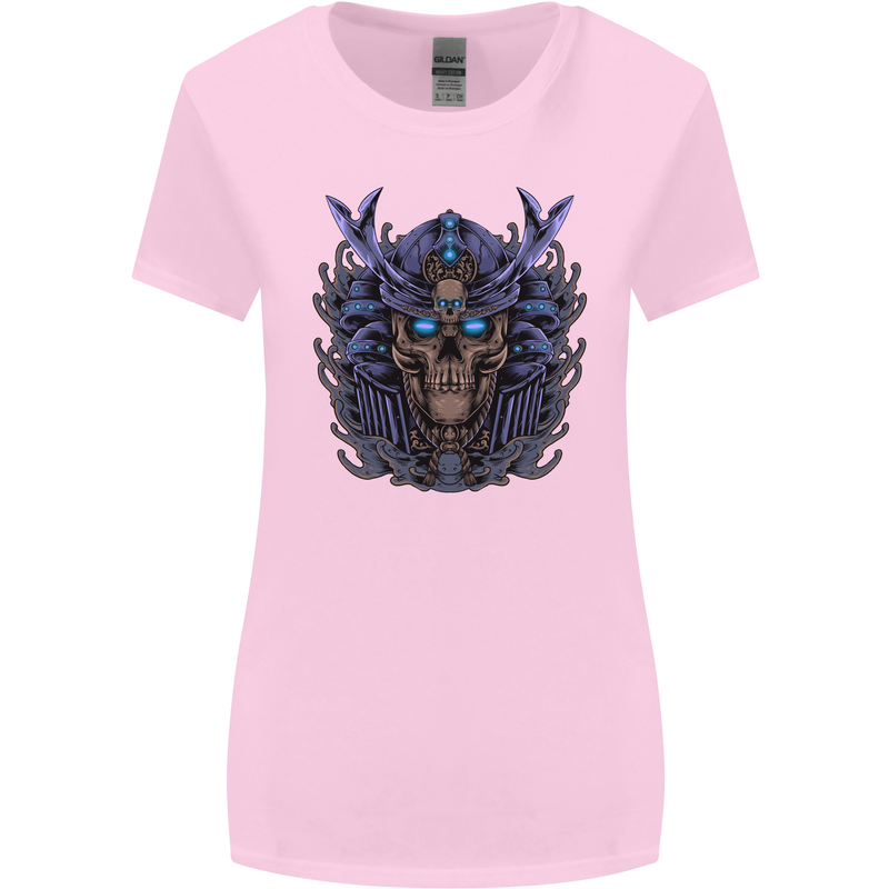 Samurai Skull MMA Martial Arts Gym Training Womens Wider Cut T-Shirt Light Pink