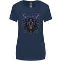 Samurai Skull MMA Martial Arts Gym Training Womens Wider Cut T-Shirt Navy Blue