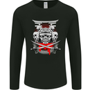 Samurai Skulls Japan Martial Arts MMA Mens Long Sleeve T-Shirt Black