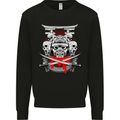 Samurai Skulls Japan Martial Arts MMA Mens Sweatshirt Jumper Black