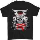 Samurai Skulls Japan Martial Arts MMA Mens T-Shirt Cotton Gildan Black
