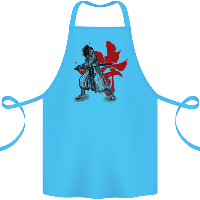 Samurai Spirit MMA Mixed Martial Arts Cotton Apron 100% Organic Turquoise