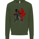 Samurai Spirit MMA Mixed Martial Arts Kids Sweatshirt Jumper Forest Green