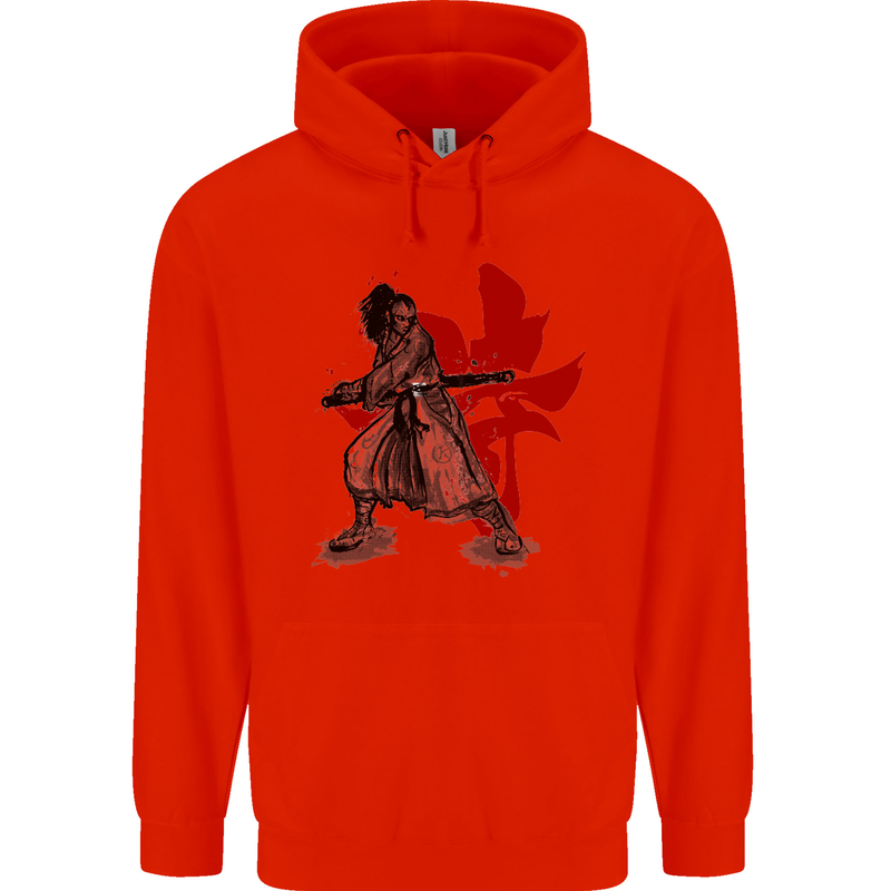Samurai Spirit MMA Mixed Martial Arts Mens 80% Cotton Hoodie Bright Red