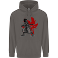Samurai Spirit MMA Mixed Martial Arts Mens 80% Cotton Hoodie Charcoal