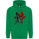 Samurai Spirit MMA Mixed Martial Arts Mens 80% Cotton Hoodie Irish Green