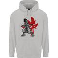 Samurai Spirit MMA Mixed Martial Arts Mens 80% Cotton Hoodie Sports Grey