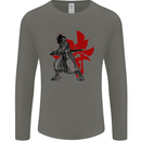 Samurai Spirit MMA Mixed Martial Arts Mens Long Sleeve T-Shirt Charcoal