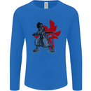 Samurai Spirit MMA Mixed Martial Arts Mens Long Sleeve T-Shirt Royal Blue
