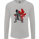Samurai Spirit MMA Mixed Martial Arts Mens Long Sleeve T-Shirt Sports Grey