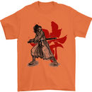 Samurai Spirit MMA Mixed Martial Arts Mens T-Shirt Cotton Gildan Orange
