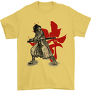 Samurai Spirit MMA Mixed Martial Arts Mens T-Shirt Cotton Gildan Yellow