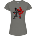 Samurai Spirit MMA Mixed Martial Arts Womens Petite Cut T-Shirt Charcoal
