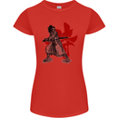 Samurai Spirit MMA Mixed Martial Arts Womens Petite Cut T-Shirt Red