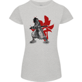 Samurai Spirit MMA Mixed Martial Arts Womens Petite Cut T-Shirt Sports Grey