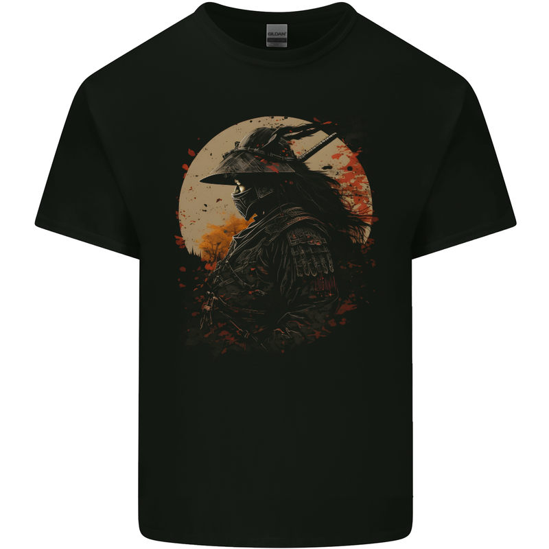 Samurai Storm Japanese Fantasy Warrior Kids T-Shirt Childrens Black