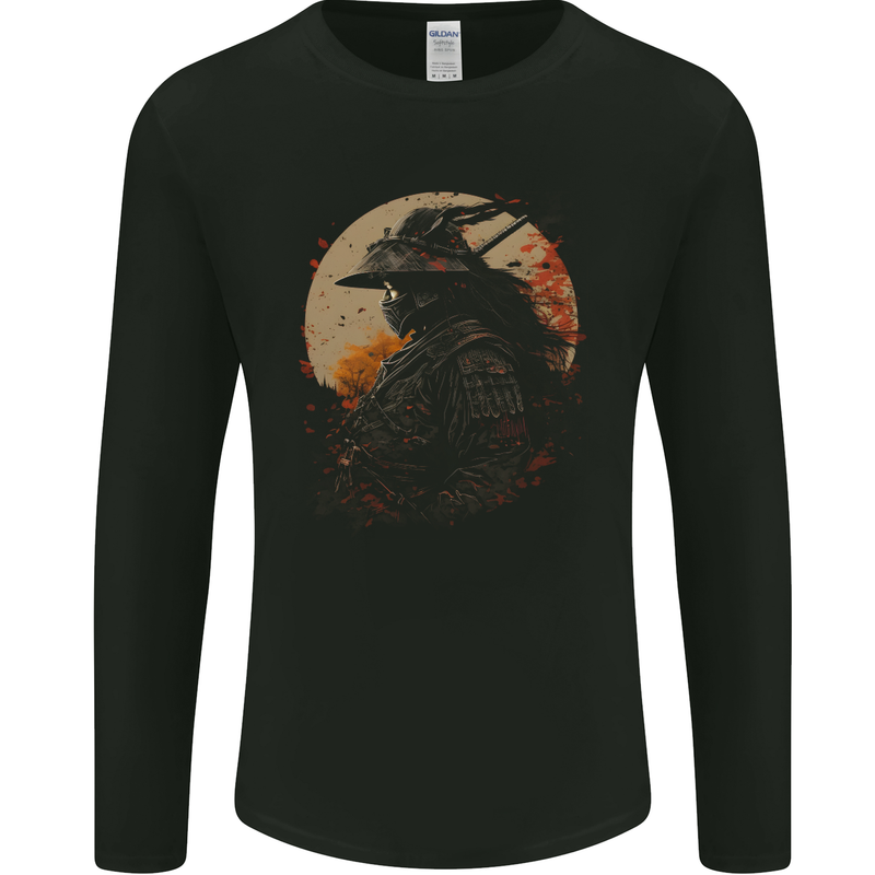 Samurai Storm Japanese Fantasy Warrior Mens Long Sleeve T-Shirt Black