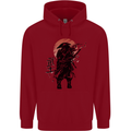 Samurai Sun  MMA Warrior Childrens Kids Hoodie Red