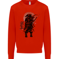 Samurai Sun  MMA Warrior Kids Sweatshirt Jumper Bright Red