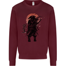 Samurai Sun  MMA Warrior Kids Sweatshirt Jumper Maroon