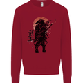 Samurai Sun  MMA Warrior Kids Sweatshirt Jumper Red