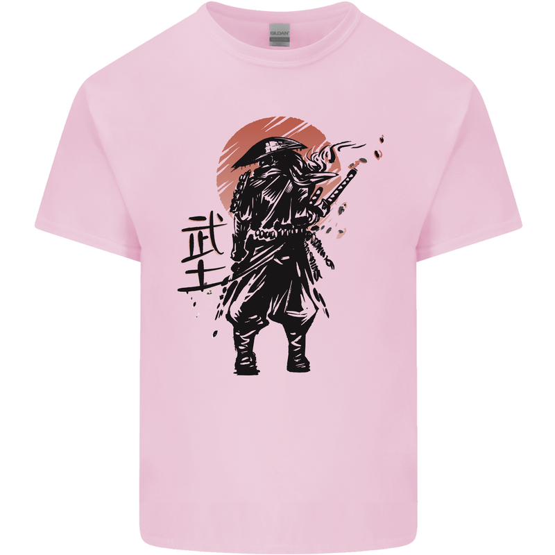Samurai Sun  MMA Warrior Kids T-Shirt Childrens Light Pink