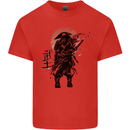 Samurai Sun  MMA Warrior Kids T-Shirt Childrens Red