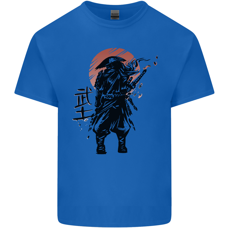Samurai Sun  MMA Warrior Kids T-Shirt Childrens Royal Blue