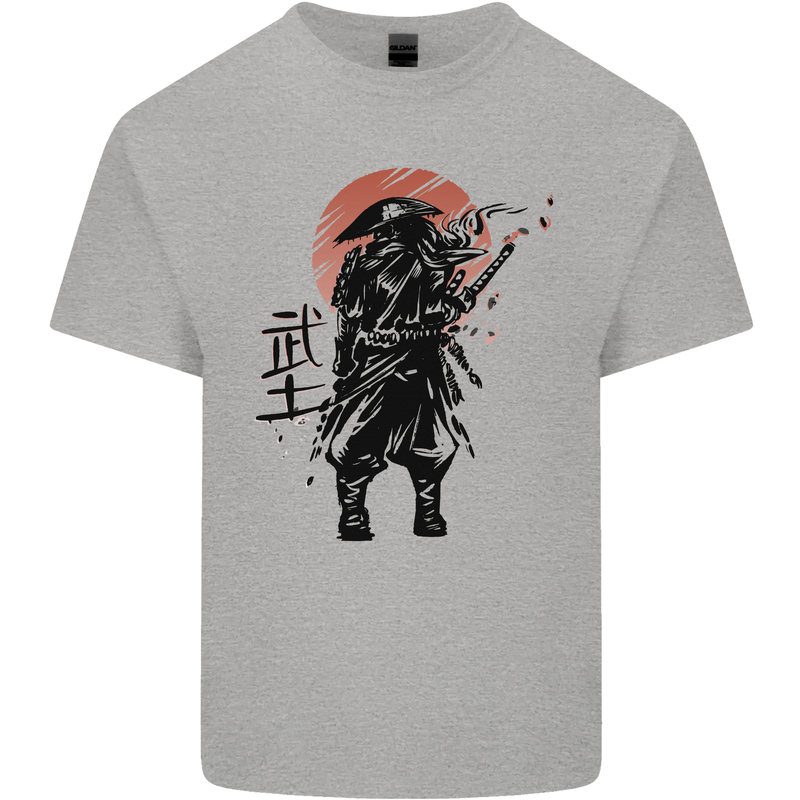 Samurai Sun  MMA Warrior Kids T-Shirt Childrens Sports Grey