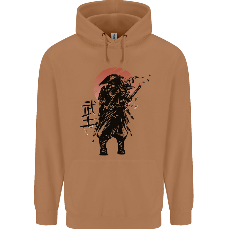Samurai Sun  MMA Warrior Mens 80% Cotton Hoodie Caramel Latte