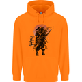 Samurai Sun  MMA Warrior Mens 80% Cotton Hoodie Orange
