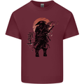 Samurai Sun  MMA Warrior Mens Cotton T-Shirt Tee Top Maroon