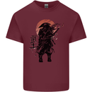Samurai Sun  MMA Warrior Mens Cotton T-Shirt Tee Top Maroon