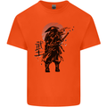 Samurai Sun  MMA Warrior Mens Cotton T-Shirt Tee Top Orange