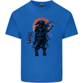 Samurai Sun  MMA Warrior Mens Cotton T-Shirt Tee Top Royal Blue