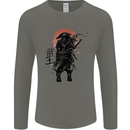 Samurai Sun  MMA Warrior Mens Long Sleeve T-Shirt Charcoal