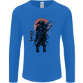 Samurai Sun  MMA Warrior Mens Long Sleeve T-Shirt Royal Blue