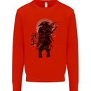 Samurai Sun  MMA Warrior Mens Sweatshirt Jumper Bright Red