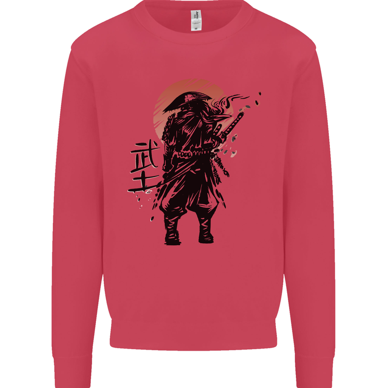 Samurai Sun  MMA Warrior Mens Sweatshirt Jumper Heliconia