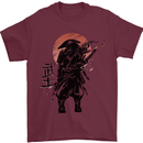 Samurai Sun  MMA Warrior Mens T-Shirt 100% Cotton Maroon
