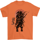 Samurai Sun  MMA Warrior Mens T-Shirt 100% Cotton Orange