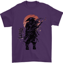 Samurai Sun  MMA Warrior Mens T-Shirt 100% Cotton Purple