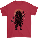 Samurai Sun  MMA Warrior Mens T-Shirt 100% Cotton Red