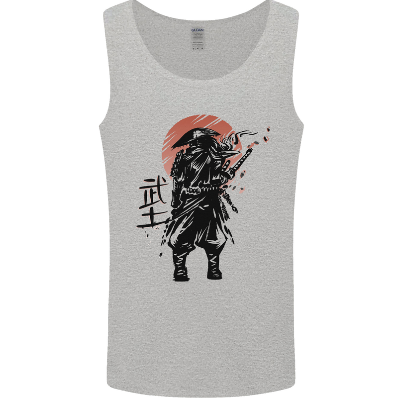 Samurai Sun  MMA Warrior Mens Vest Tank Top Sports Grey