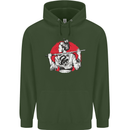 Samurai Tattoo Girl MMA Kenjutsu Kendo Iaido Childrens Kids Hoodie Forest Green