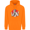 Samurai Tattoo Girl MMA Kenjutsu Kendo Iaido Childrens Kids Hoodie Orange