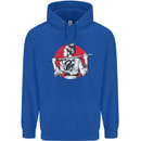 Samurai Tattoo Girl MMA Kenjutsu Kendo Iaido Childrens Kids Hoodie Royal Blue