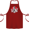 Samurai Tattoo Girl MMA Kenjutsu Kendo Iaido Cotton Apron 100% Organic Maroon